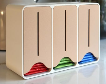 Teebeutel Spender 3D gedruckt – Tea Bag Dispenser & Teebox Organizer, Farbwahl 1/2/3 Fächer