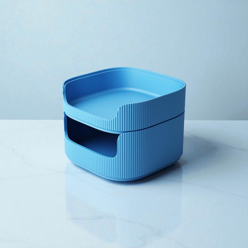 3D printed stackable organizer | Stackable Organizer Type 4, desk & key organizer, box with insert 15 x 15 cm image 10