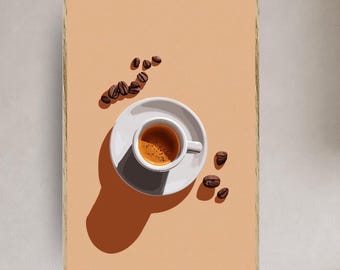 Coffee Poster, Coffee Print, Coffee Shop Decor, Kitchen Coffee Poster, Coffee Wall Art, Minimalist Coffee Prints, Modern Coffee Art Poster