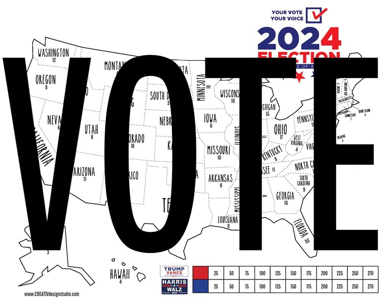 Election Tracker, Election Night 2024, Electoral College Map, Vote
