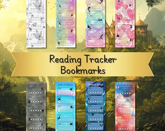 Printable Reading Log Bookmarks: Book Tracker, Book Rater (PDF Download)