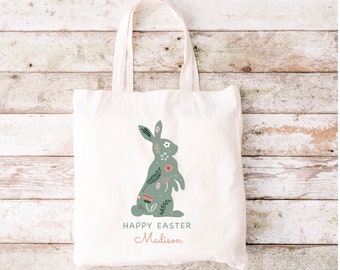 Easter Bag| Happy Easter Tote Bag|Custom Easter bag| Easter Gift| Bunny Bag |Gift for Kids| Personalize Easter Bag|Candy Tote Bag|