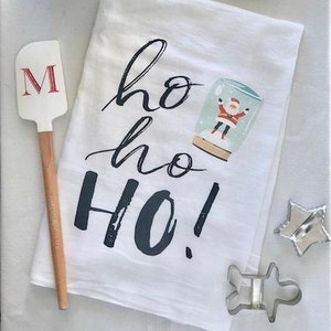 Christmas Tea Towel- Christmas Kitchen Towel Christmas Towel Santa Kitchen Towel