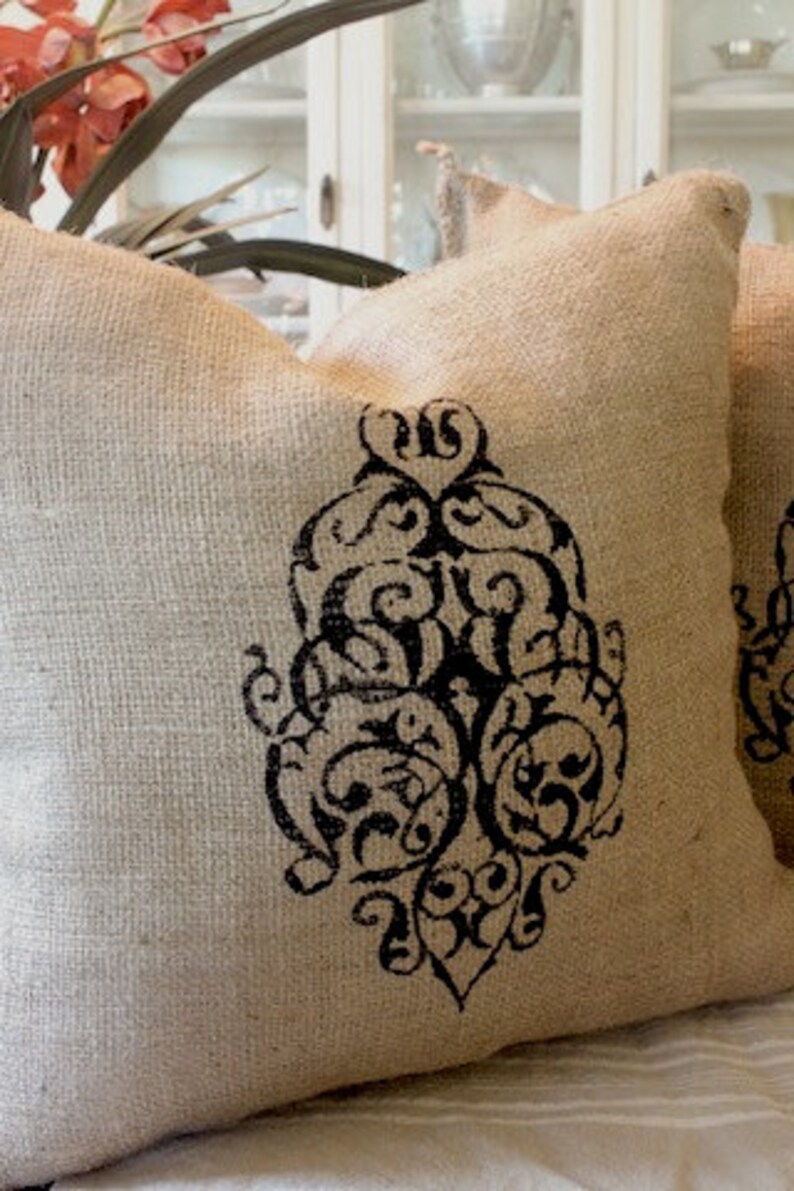 French Vintage Cushion Cover - Blue Toile De Jouy - French Country Pillow - Blue Pillow Cover - Blue Cushion - Vintage Decor - UK