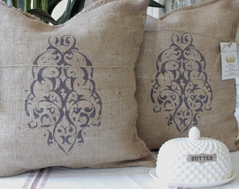 French Grainsack Pillow | Burlap Pillows | Custom Pillows| Jute Pillow |Decorative Pillow |French Pillow | Grainsack Pillow |Designer Pillow