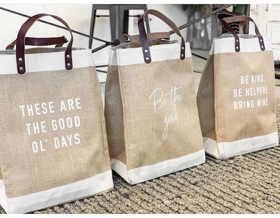 Reusable Burlap Jute Tote Shopping Bag for Grocery Wedding Birthday Gift  Bags Vintage Top-Handle Storage Organizer Handbag