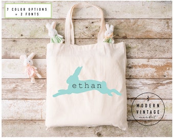 Personalized Easter bag| Happy Easter Bag|Custom Easter basket| Easter Gift| Bunny Bag |Gift for Kids| Custom Easter Bag|Candy Tote Bag|