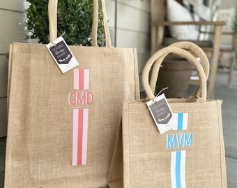 Custom Jute Bag|Beach Bag|Market Tote|Gift for Her|Market Tote Bag| Jute Tote bag | Shopping Bag| Burlap Bag|Farmhouse Bag|Monogram Jute Bag