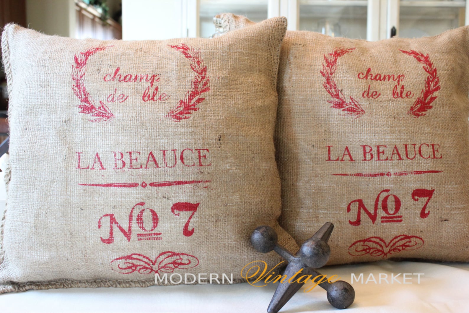 1 Burlap Pillow 18 X 18 custom Pillowsfrench Grainsack Etsy