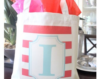 Isabella Tote -  1 Custom Personalized  Cotton Canvas Tote Bag in 60 colors to chose from by Modern Vintage Market