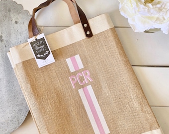 Custom Jute Bag|Beach Bag|Market Tote|Gift for Her|Market Tote Bag| Jute Tote bag | Shopping Bag| Burlap Bag|Farmhouse Bag|Monogram Jute Bag