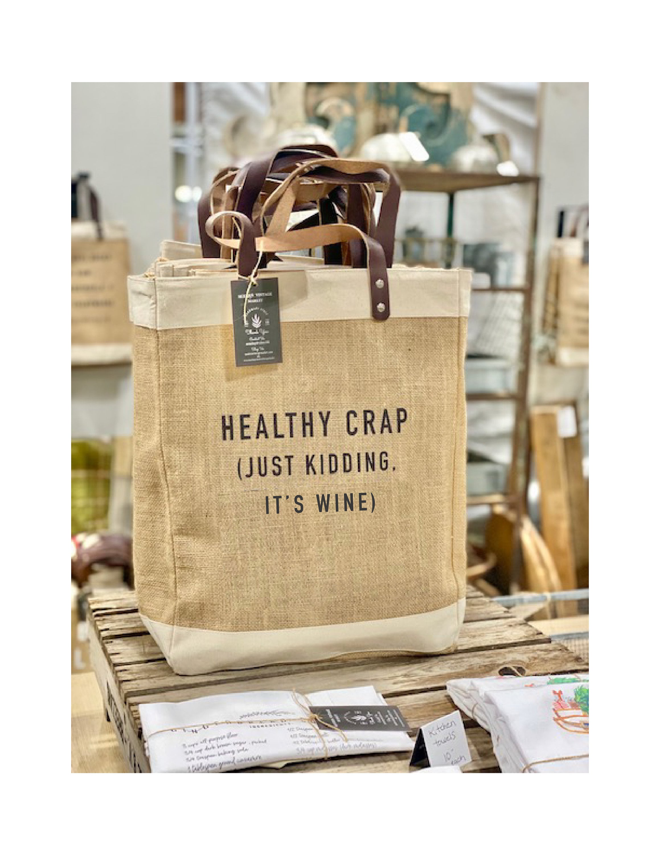 Healthy Crapquote Jute Bagsit s Wineorganic Foodbeach Bagmarket Bagjute Tote Bagshopping Bagburlap Bagfarmhouse Baggrocery Bag Etsy
