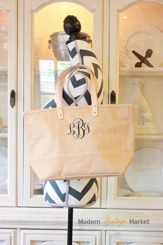 Modern Monogram Tote Bags