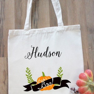 Halloween-Einkaufstasche, personalisierte Halloween-Tasche, Baumwolle Canvas Einkaufstasche, Halloween-Tasche, Ernte-Tasche, Trick oder behandeln Tasche, von modernen Vintage-Markt