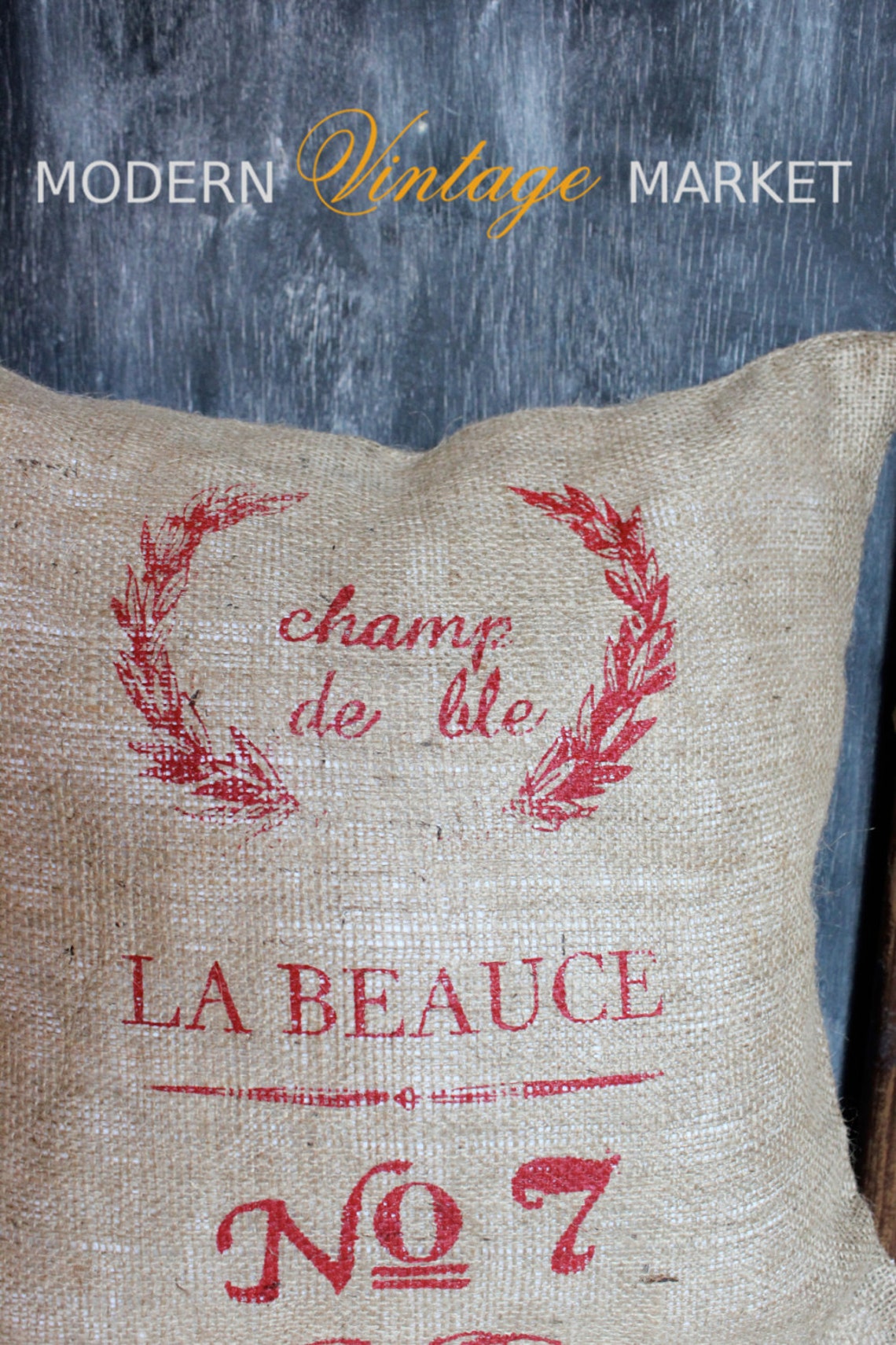 1 Burlap Pillow 18 X 18 custom Pillowsfrench Grainsack Etsy