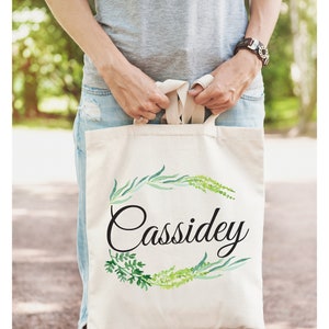 Garden Personalized Bridesmaid Tote Bag /Bridesmaid Bags /Wedding Tote Bags /Custom Tote Bags /Personalized Tote Bags /Botanical Tote Bag