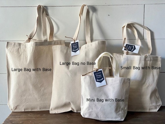 Small Cotton Canvas Gift Tote Bags in Bulk