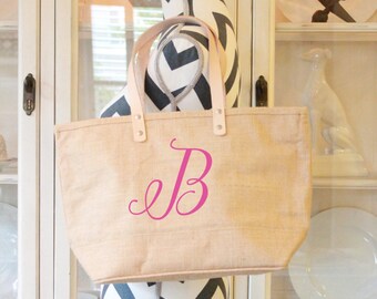 Monogrammed Bag, Custom Tote, Persoanlized Tote Bag, Purse,Burlap,Wedding bags, Bridesmaids,Accessory for Her,by Modern Vintage Market
