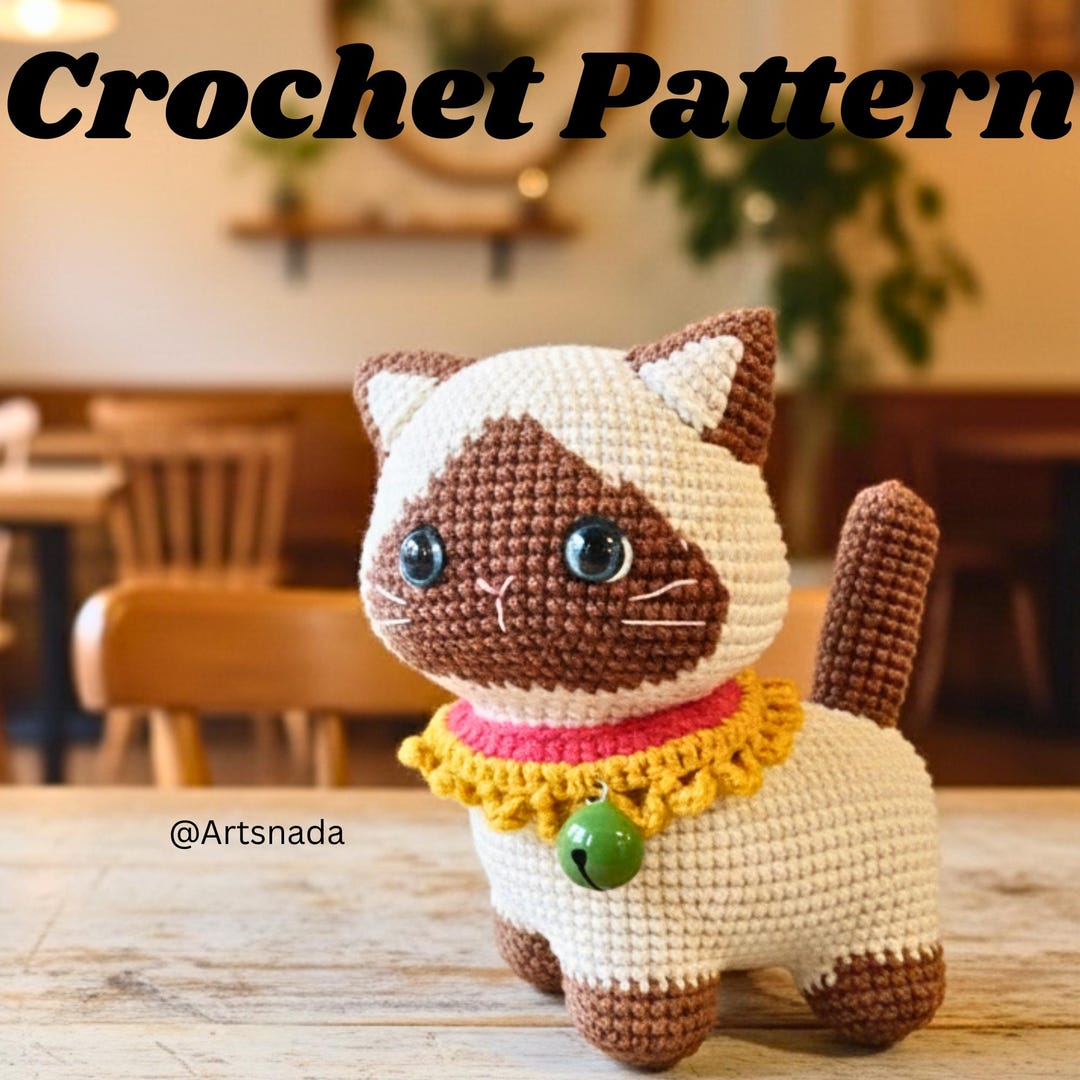 Toby Cat Pattern Siamese Cat Amigurumi Crochet Pattern, Toby Plush Toy (PDF Download) - Etsy