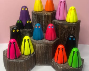Oh, sheet! Handmade ghost ornaments - Brights