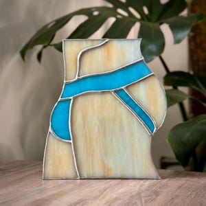 Modern Stained Glass Jockstrap Art | Handmade Queer Decor