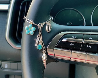 Custom Steering Wheel Car Charm Rosary Fit - Personalized Car Accessory