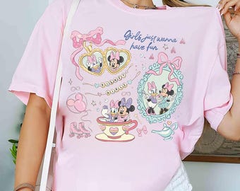 Disney Girls png, Just Wanna Have a Fun png, Disney Minnie Daisy Summer png, Girls Just Wanna Have Disney Besties png