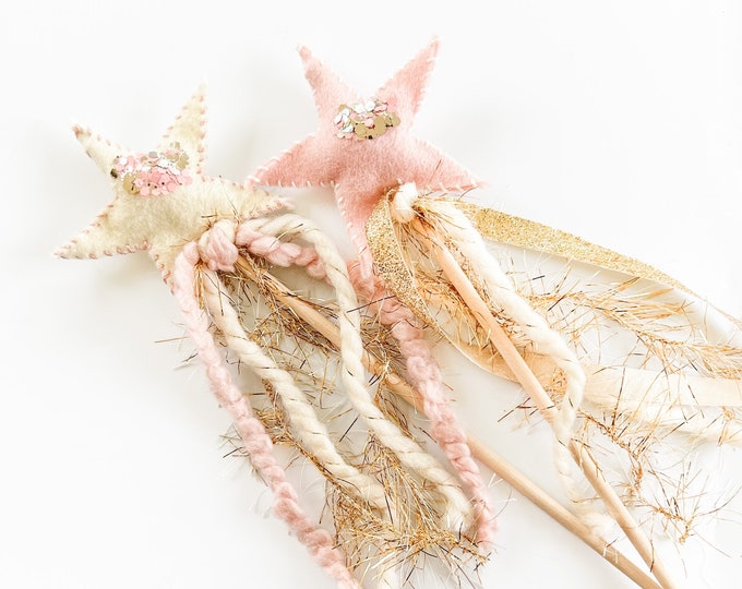 Filzstab Stern: Glitzern des Prinzessinnen-Fee-Zauberstabes