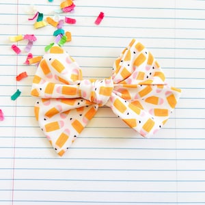 Back to School Hair Bow - Back to School Headband - Back to School Hair Bow - Pencil Hair Clip