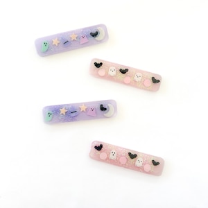 Halloween Ghost Hair Clip - Girls Hair Clip - Girls Halloween Hair Clip - Glitter Hair Clip- Ghost Hair Clip - Girls Halloween Gift