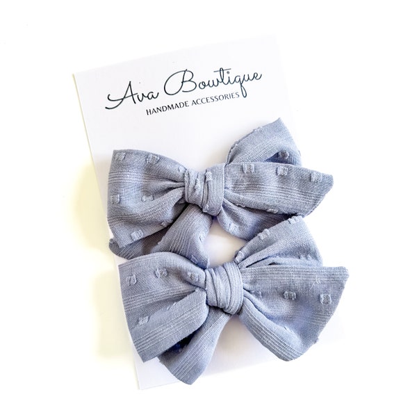 Blaue Zopfschleife - Mädchen Zopfschleife - Blaue Zopfschleife - Mädchen Zopfschleifen - Kleinkind Zopfschleifen - Mädchen Alligator Clip