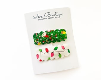 Christmas Snap Clip Set - Christmas Hair Clip - Girls Christmas Snap Clip - Girls Snap Clips - Girls Christmas Gift - Holiday Snap Clip