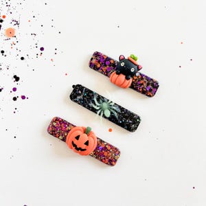 Halloween Hair Clip - Girls Halloween Hair Clip - Pumpkin Barrette - Girls Halloween Barrette