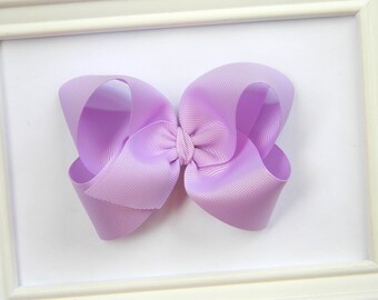 Lavender Boutique Hair Bow - Girls Lavender Hair Bow - Large Boutique Bow