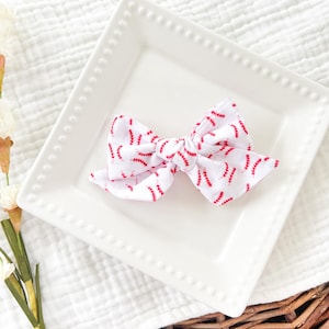Girls Baseball Bow - Baseball Hair Bow - Baseball Headband - Baseball Hair Clip - Baby Baseball Headband
