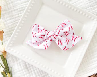 Girls Baseball Bow  Baseball Hair Bow  Baseball Headband  Baseball Hair Clip  Baby Baseball Headband