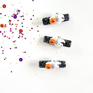 Halloween Glitter Ghost Hair Clip - Girls Hair Clip - Girls Halloween Hair Clip - Glitter Hair Clip- Ghost Hair Clip - Girls Halloween Gift