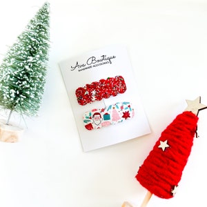 Christmas Snap Clip Set - Christmas Hair Clip - Girls Christmas Snap Clip - Girls Snap Clips - Girls Christmas Gift - Holiday Snap Clip