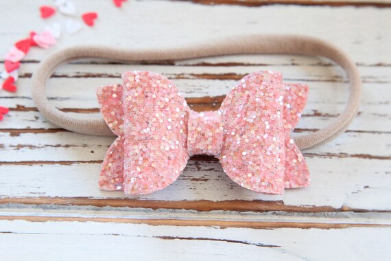 glitter bow headband