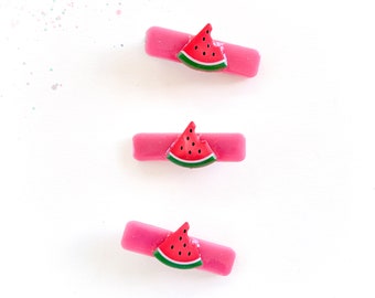 Watermelon Hair Clip -  Summer Hair Barrette - Watermelon Alligator Clip