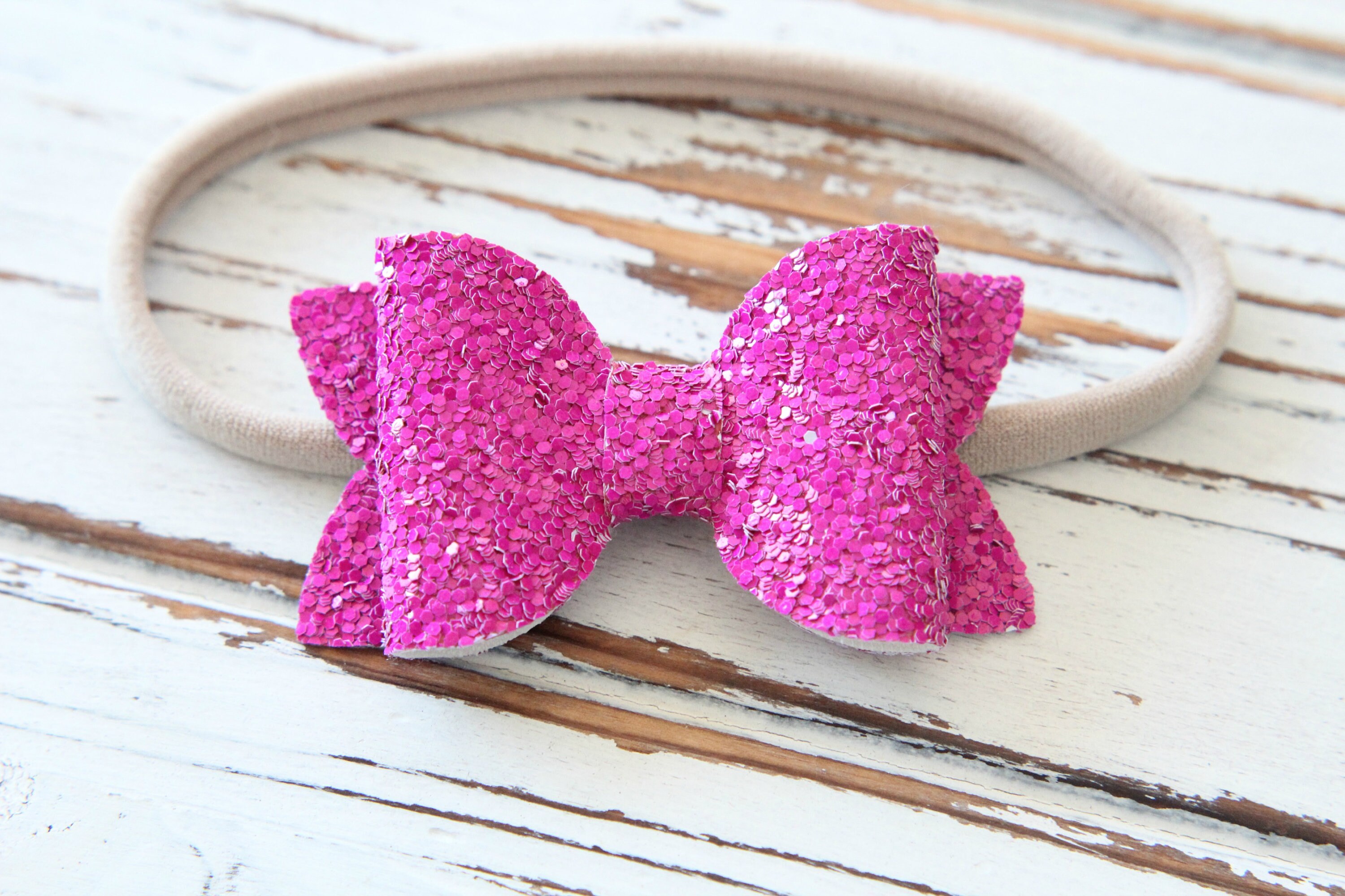 glitter bow headband