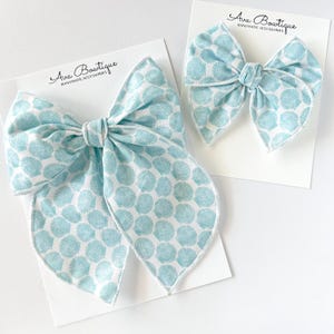 Summer Seashell Bow Girls Beach Hair Bow Infant Fable Bow Baby Shower Gift Toddler Hairbow Accessory for Coastal Photos