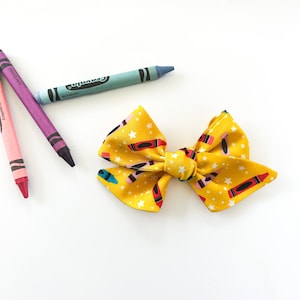 Back to School Hair Bow - Back to School Headband - Back to School Bow - Crayon Hair Clip
