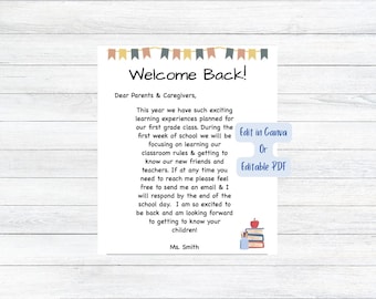 Bewerkbare communicatiebladen voor ouders: sjabloon voor docent (canva of pdf)