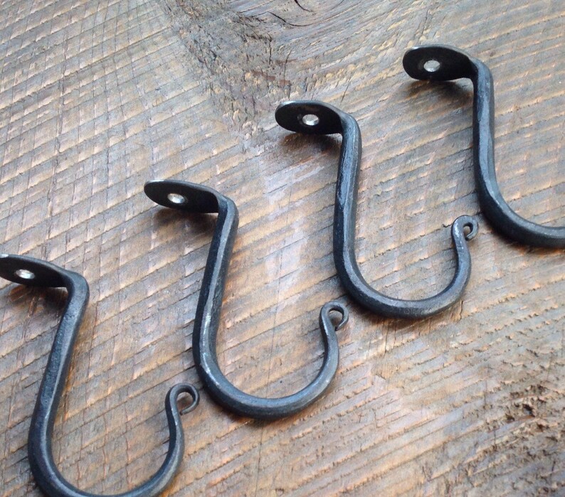 Lot of 4 Hand Mantle or Under Shelf Hooks Etsy