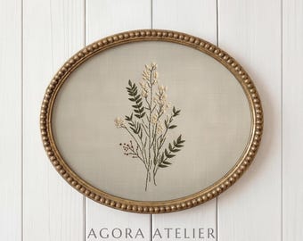French Country Botanical Wall Art Printable Neutral Cottagecore Floral Print Vintage Farmhouse Decor Digital Download 342