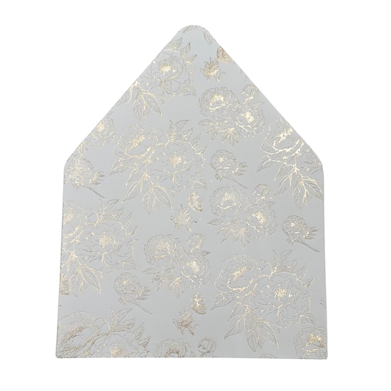 Floral Envelope Liners, 5x7 Euro Flap, 50 Pack