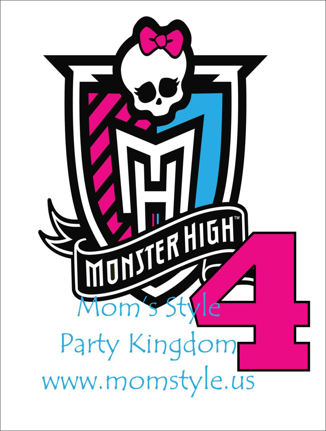 Monster High Ironon Transfer With Number Etsy