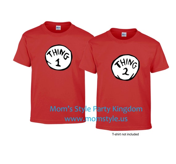 thing 1 shirt iron on
