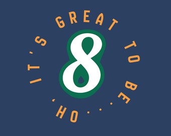 Great to be 8 Invitation Postcard (Customizable Template)